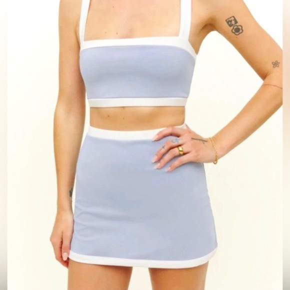 NWT S Reformation Adelina Active Set in Sky Blue - Picture 1 of 2